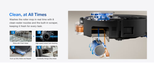 Ecovacs DEEBOT T80 OMNI , OZMO ROLLER, märg- ja kuivpesu - Robottolmuimeja - Image 7