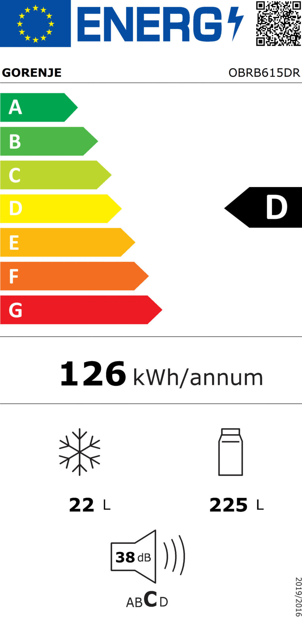 Gorenje OBRB615DR,No Frost , 247 L, kõrgus 152,5cm, punane - Külmik - Image 2