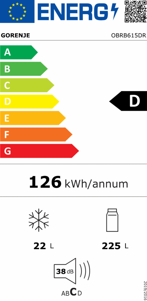 Gorenje OBRB615DR,No Frost , 247 L, kõrgus 152,5cm, punane - Külmik - Image 2