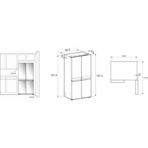 Whirlpool WQ9I FO2BX EF, No Frost, 592L, kõrgus 187,6 cm, must - SBS Külmik - Image 3