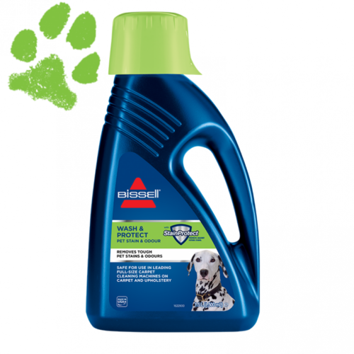 Raskesti eemaldatavate plekkide puhastuslahus BISSELL Wash & Protect Pet tekstiilipesuritele 1,5L