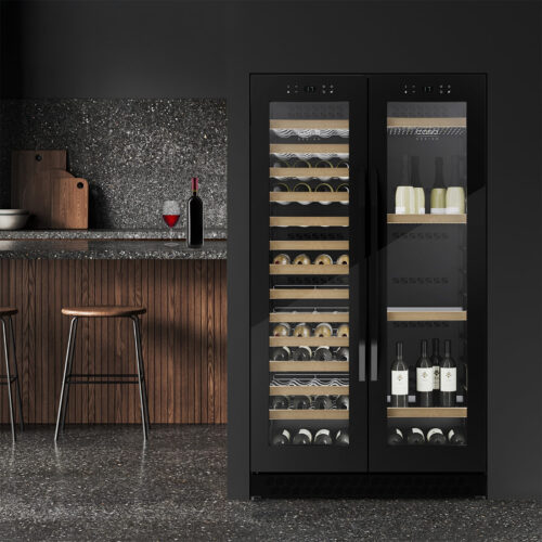 Caso Design WineChef Duo 122 Black, 122 pudelit, kõrgus 162 cm, (00674) - Veinikülmik - Image 11