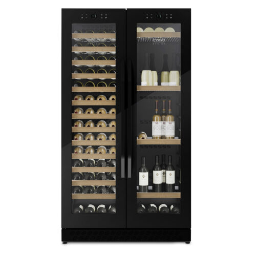 Caso Design WineChef Duo 122 Black, 122 pudelit, kõrgus 162 cm, (00674) - Veinikülmik