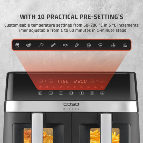 Caso Design DuoChef  14L 2200W- Kuumaõhufritüür - Image 3