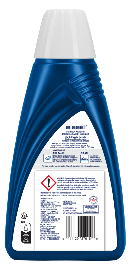 Raskesti eemaldatavate plekkide puhastuslahus BISSELL Spot & Stain Pet Pro Oxy tekstiilipesuritele 1L - Image 2