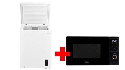 Midea MDRC207FEE01, 142L, kõrgus 85cm, valge - Sügavkülmkirst + Mikrolaineahi AM720C2AT
