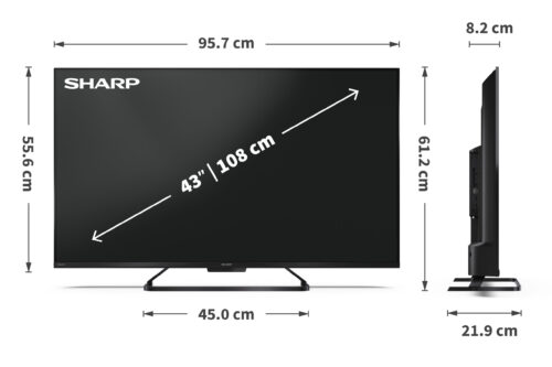 SHARP 43” 4K UHD QLED Google TV™ 43HR7265E - Image 8