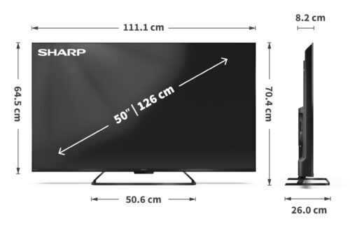 SHARP 50” 4K UHD QLED Google TV™ 50HR7265E - Image 9