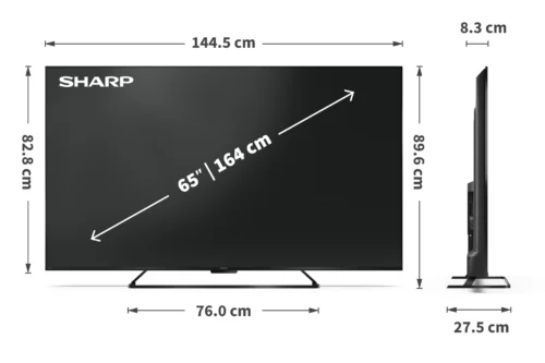 SHARP 65” 4K UHD QLED Google TV™ 65HR7265E - Image 7