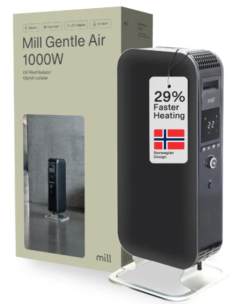 Mill Gentle Air 1000W 12-16 m² - Õliradiaator (AB-H1000DN BLACK) - Image 3