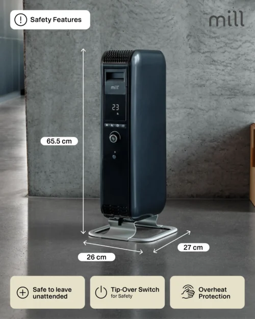 Mill Gentle Air 1000W 12-16 m² - Õliradiaator (AB-H1000DN BLACK) - Image 5