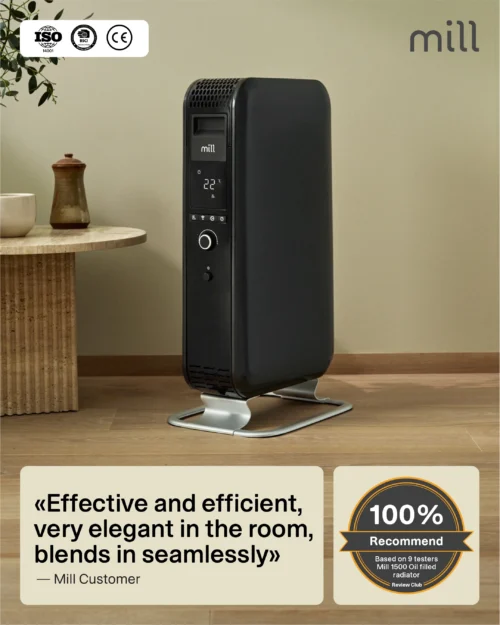 Mill Gentle Air 1000W 12-16 m² - Õliradiaator (AB-H1000DN BLACK) - Image 6