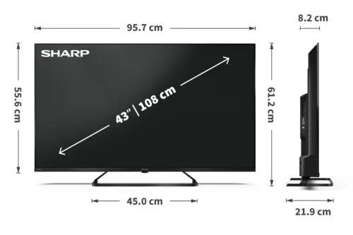 Sharp 43″ 4K Ultra HD QLED Google TV™ 43HP6265E - Image 8
