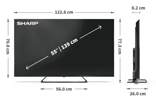 Sharp 55″ 4K Ultra HD QLED Google TV™ 55HP6265E - Image 8