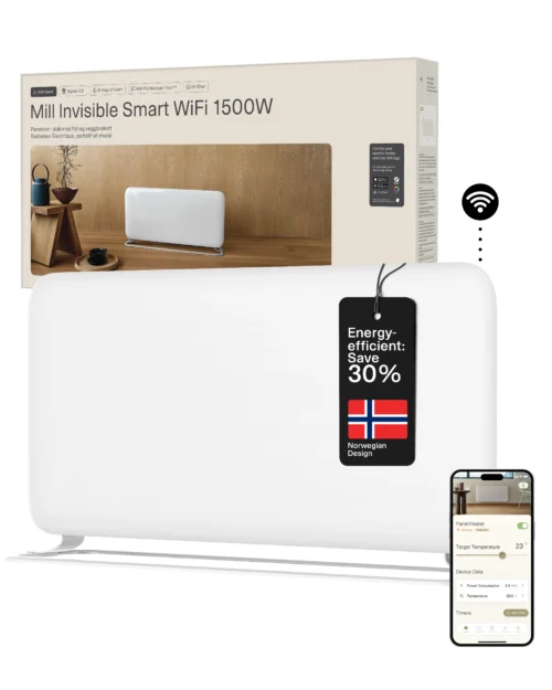 Mill Invisible Smart WiFi Gen.4 1500W 22 m² - Elektriradiaator PA1500WIFI4A