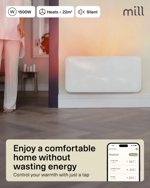 Mill Invisible Smart WiFi Gen.4 1500W 22 m² - Elektriradiaator PA1500WIFI4A - Image 3