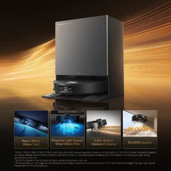 Dreame X60 Ultra, märg- ja kuivpesu – Robottolmuimeja RLX86DE-BLACK - Image 9