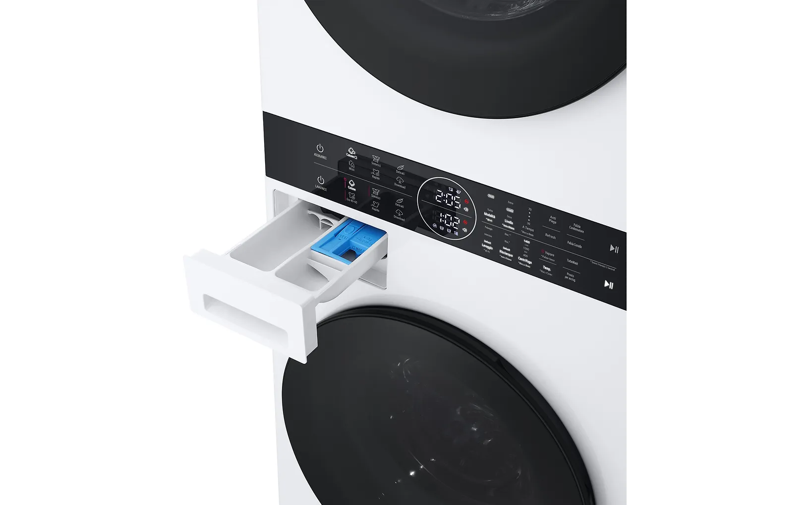 LG WashTower, 12 kg + 10 kg, sügavus 66 cm, 1400 p/min - Pesumasin + Pesukuivati WT1210WWF - Image 4