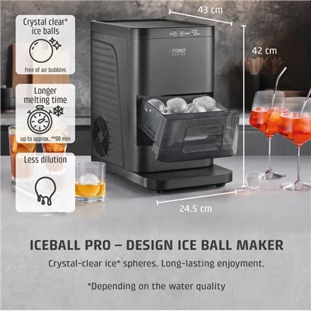 Caso Design IceBall Pro, 130 W, 1,3L - Jääkuubikumasin - Pilt 3
